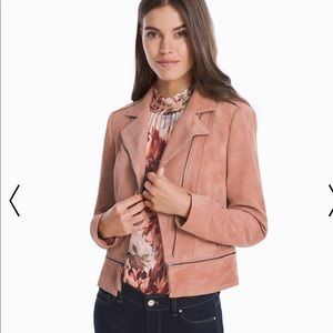 WHBM LIKE NEW Suede Moto Jacket Sold out online
